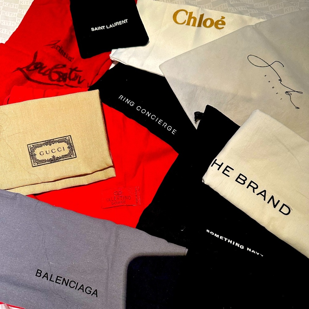 Assorted designer dustbags - various sizes - mostly new condition